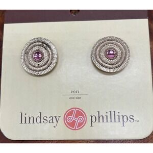 New Gold Pink Gemstone‎ LINDSAY PHILLIPS Interchangeable Shoe Snaps CORI